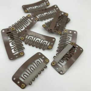 Brown Hair Extension Clips 10pcs