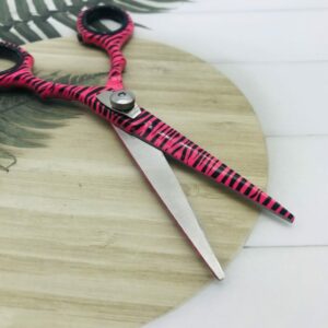 Pink Zebra Hair Cutting Scissors - Image 2