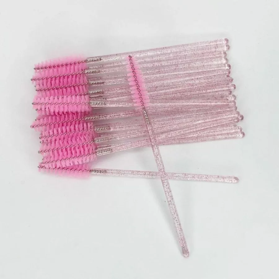 Pink Glitter Disposable Mascara Wands