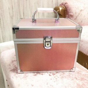 Medium Mini Cosmetic Case - Rose Gold Glitter