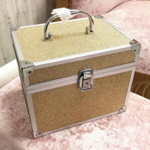 Large Mini Cosmetic Case - Gold Glitter