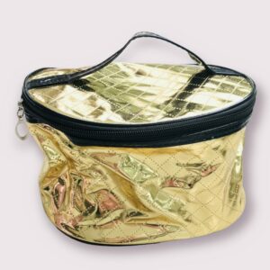 Gold Oval Makeup Bag