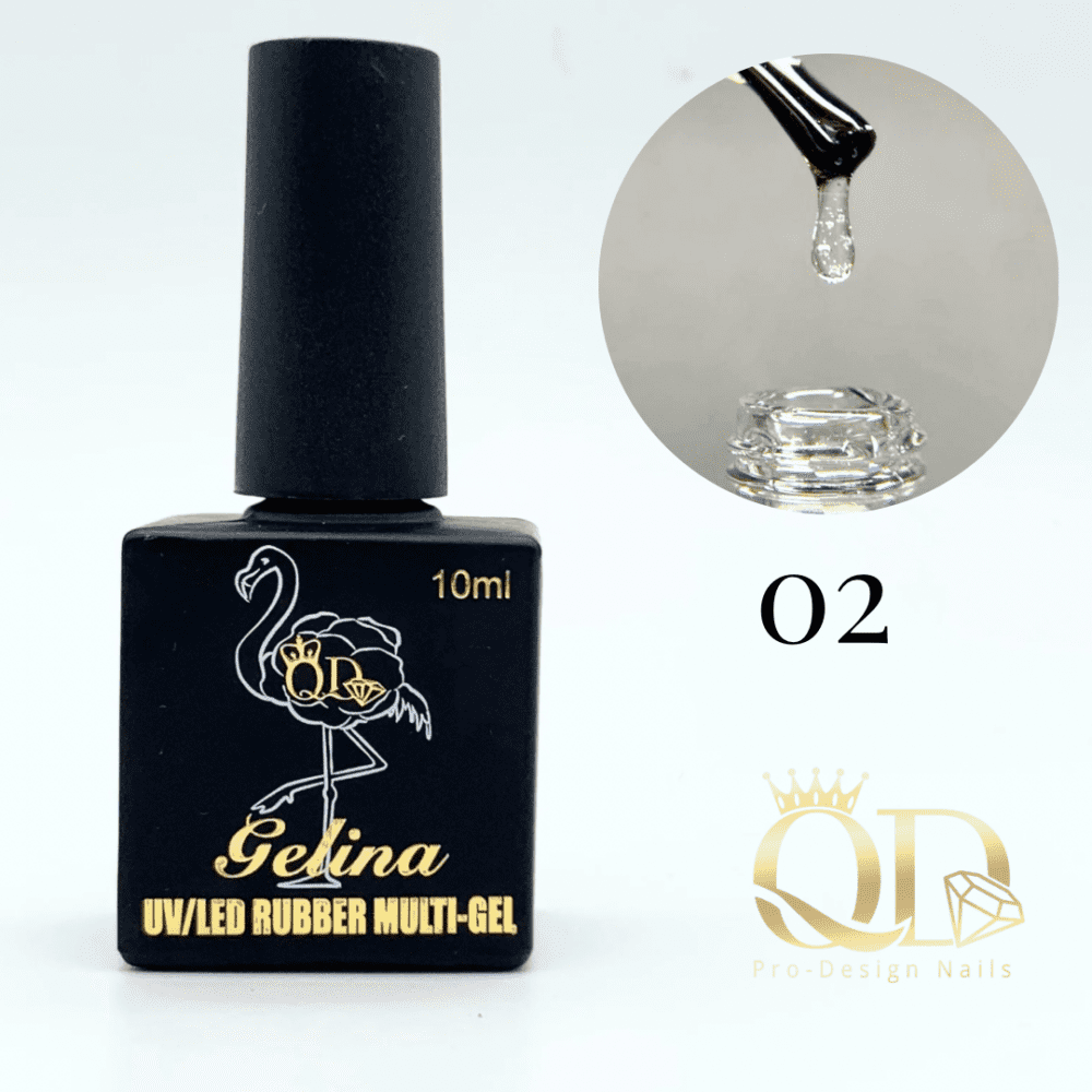 #02 Flamingo Rubber Multigel 10ml - Clear