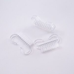 Clear Small Nail Brushes 3pcs